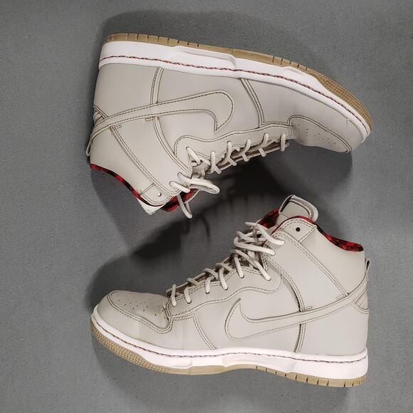 Nike Dunk Ultra High ‘String’ 2016 845055-201 M7.5/W9 Gray Plaid Swoosh - Picture 3 of 10